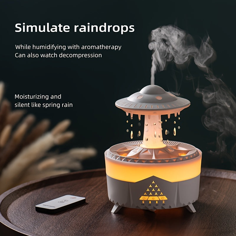 Máquina de Aromaterapia e Umidificação - Simula barulho de chuva - Relaxante