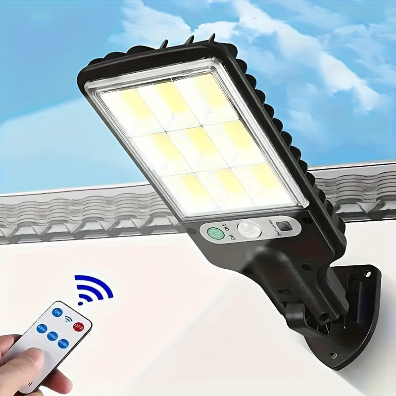 Lâmpada de Rua Solar 8000W - Luz LED Externa com Controle Remoto e Sensor de Movimento Ajustável