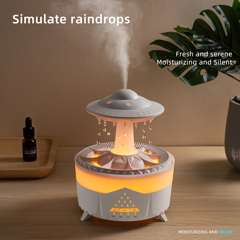 Máquina de Aromaterapia e Umidificação - Simula barulho de chuva - Relaxante