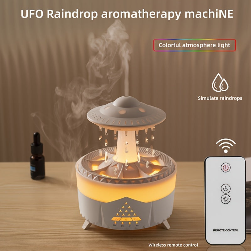 Máquina de Aromaterapia e Umidificação - Simula barulho de chuva - Relaxante