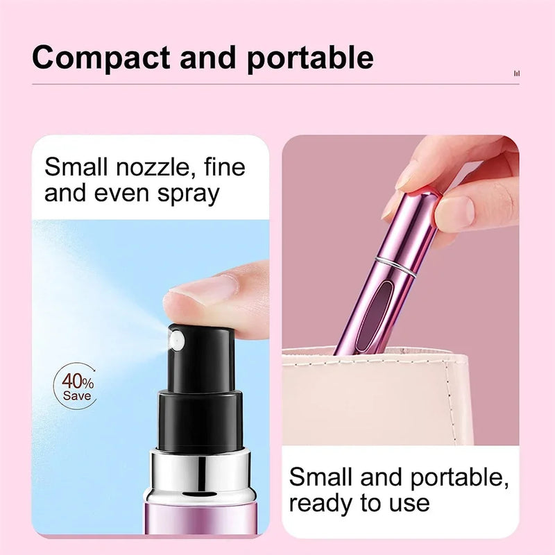 Atomizador Portátil em spray para Perfumes - Compacto, ideal para viagens e uso diário