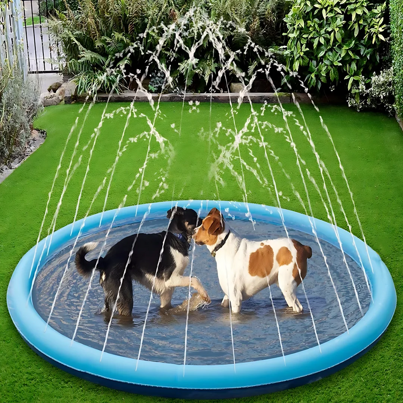 Piscina Inflável para PETS com esguichos - Fonte de Água com Esguicho para PETS